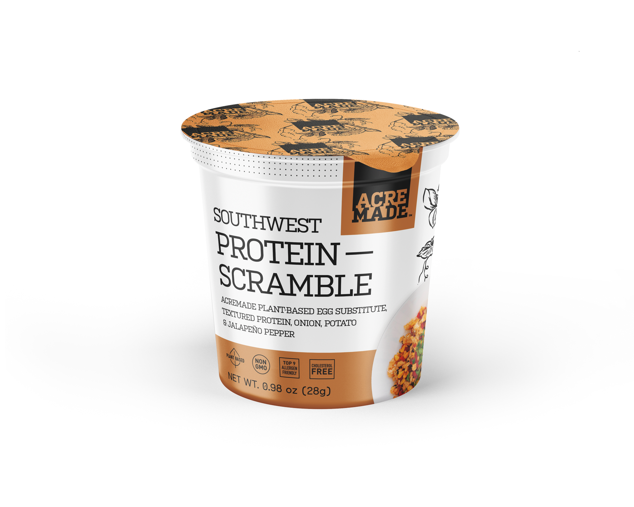 AcreMade Plant-Based Protein Scramble Cup (4 Case Pack/32 cups)