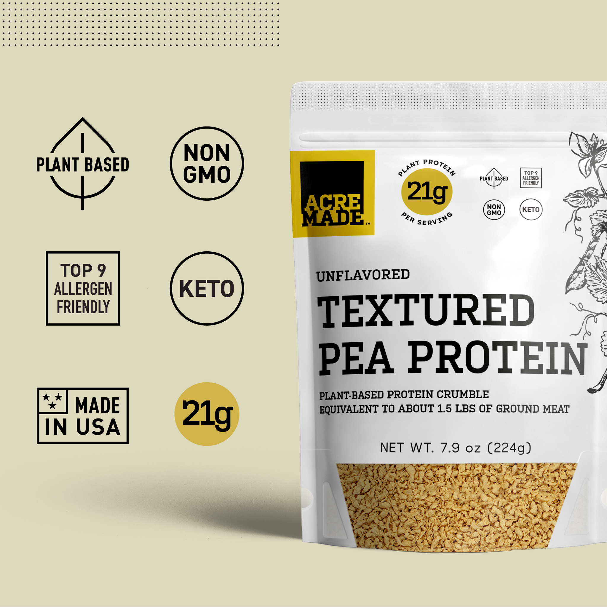 Acremade Plant-Based Textured Pea Protein