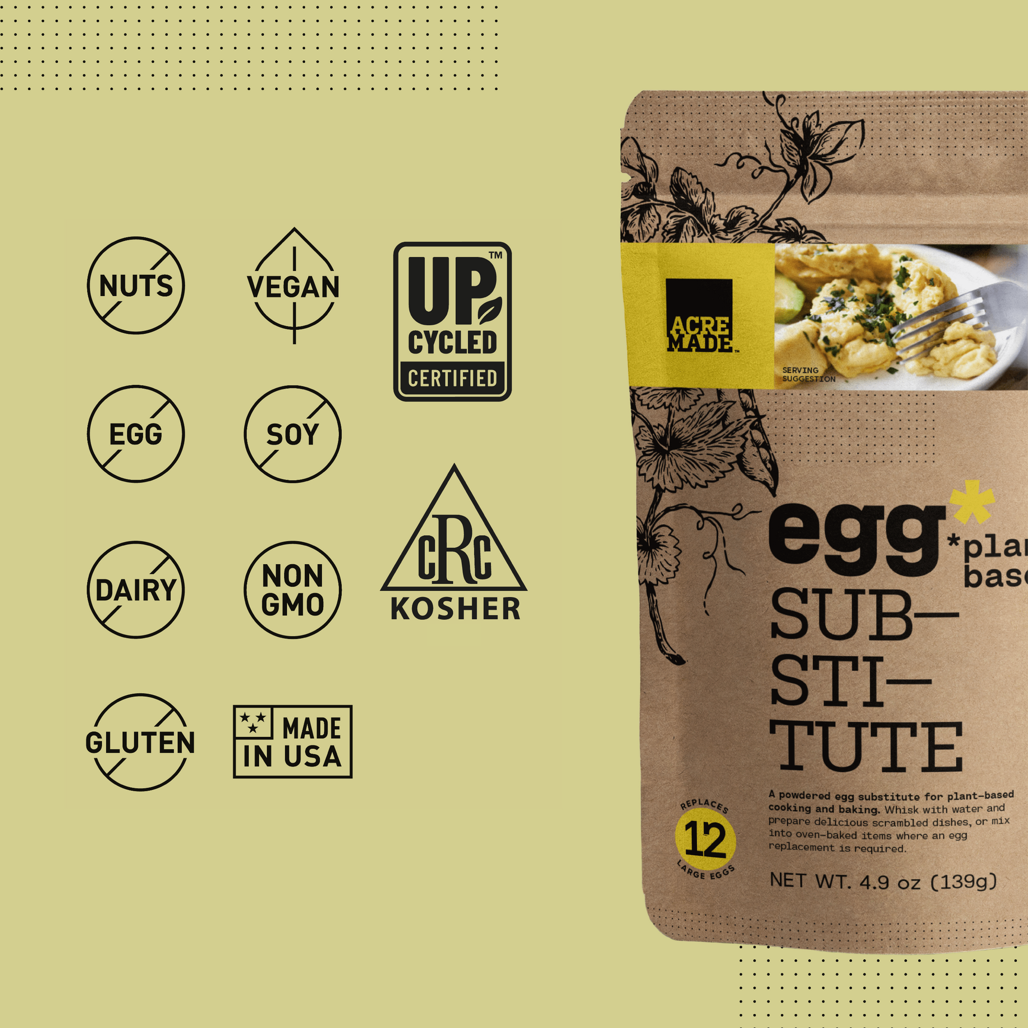 AcreMade Plant-Based Egg Substitute Foodservice Case